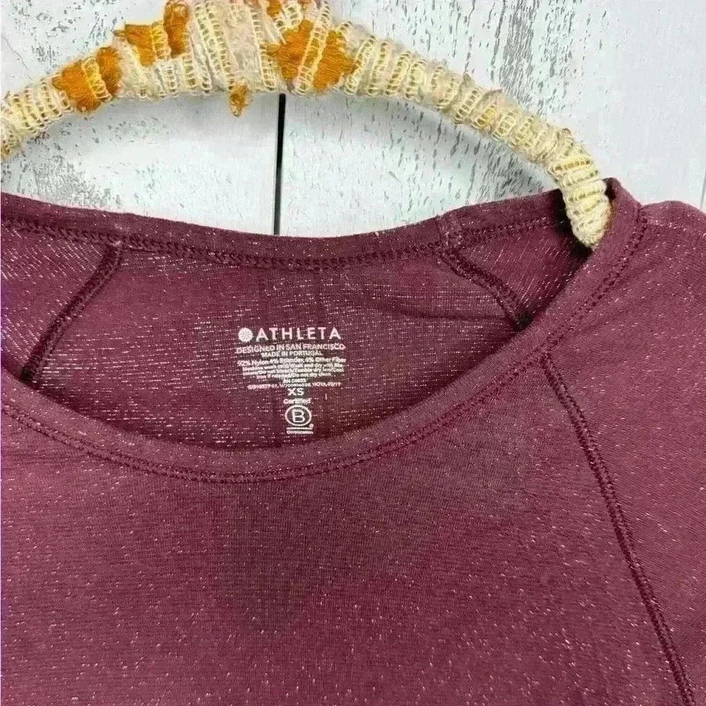 Athleta Metallic Thread Long-sleeve Shirt. - Picture 5 of 9